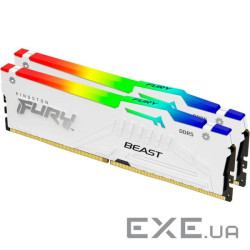 Модуль пам'яті KINGSTON FURY Beast RGB White DDR5 5600MHz 64GB Kit 2x32GB (KF556C40BWAK2-64)