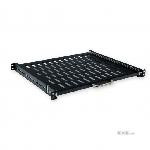 Полку висувна 19 ", 400мм глиб. (400..600 мм кріплення), чорна (UA-SHSL-400B)