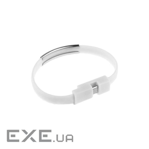 Дата кабель USB 2.0 AM to Micro 5P 0.2m браслет white Extradigital (KBU1781)
