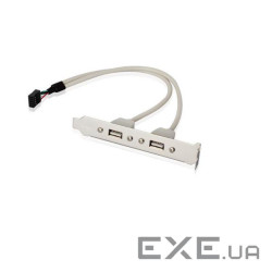 Планка корпусна USB2.0 Ax2-PinHeader (планка ),0.20m Slot Bracket (62.09.8056-1)