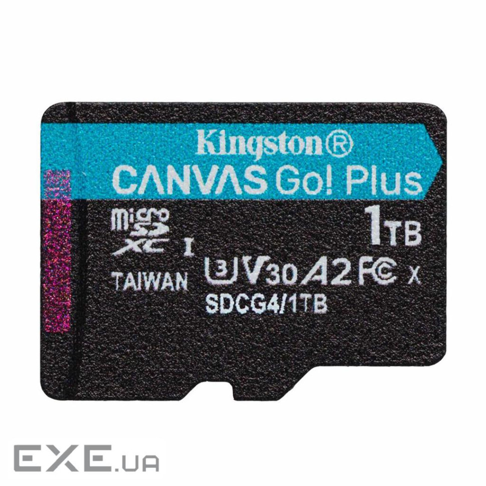 Карта пам"яті Kingston 1TB microSDXC сlass 10 UHS-I U3 V30 A2 Canvas Go Plus G4 (SDCG4/1TBSP)