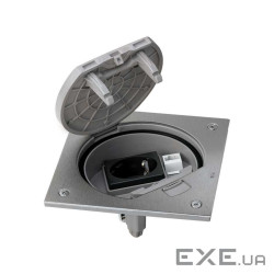 Люк підлоговий IP66 в комплекті з 1х220В + 1хRJ45 5е кат. UTP, нержавіюча сталь (KSE15U/23/72)