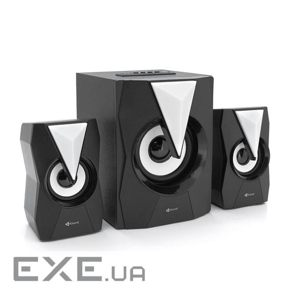 Колонки Kisonli TM-4000U, 5W+2x3W, USB / TF / BT / FM / AUX / LED light, із сабвуфером, DC: 5V, Blac , DC: 5V, Blac