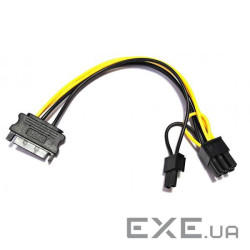 Перехідник живлення SATA (F) - 6+2-pin VGA (M), 20 см (S0707)