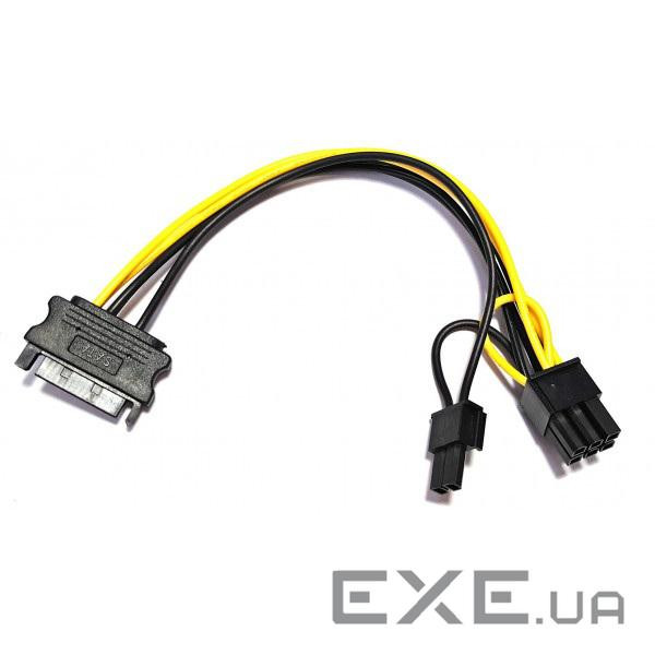 Перехідник живлення SATA (F) - 6+2-pin VGA (M), 20 см (S0707)