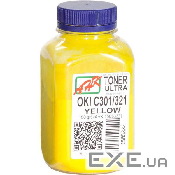 Тонер OKI C301/321, 50г Yellow AHK (1505332)