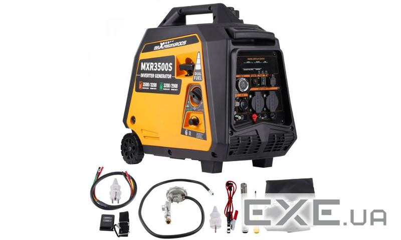 Генератор інверторний БЕНЗИН / ГАЗ MXR3500S (3,2 kW), однофазний, 220V, 50Hz, об&apos,єм бака 4л, ди