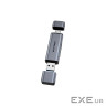 Зчитувач флеш-карт Vention USB 3.0 AM/USB-C to SD+TF Gray Dual Drive Letter Aluminum Alloy (CLLH0)