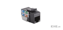 Модуль RJ45 UTP cat.6, SIMON, чорний (CJ645U)