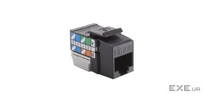 Модуль RJ45 UTP cat.6, SIMON, чорний (CJ645U)