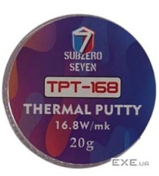 Термопрокладка рідка Subzero Seven TPT-168, 16.8 Вт/мК, 20 г, зі шпателем (S-TPT-168-20S)