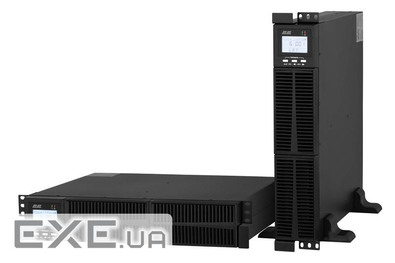 ДБЖ безперервної дії (Online) 2E OD2000RT, 2000VA/1800W, RT2U, LCD, USB, 4xSchuko (2E-OD2000RT)