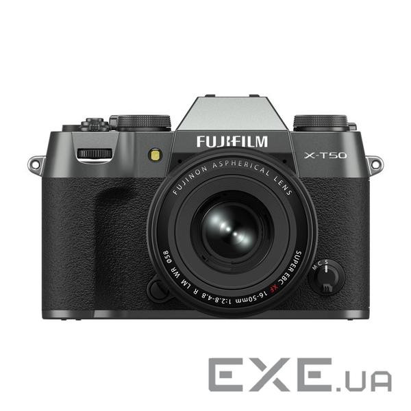 Цифрування. фотокамера Fujifilm X-T50 + XF16-50mmF2.8-4.8 R LM WR Kit Charcoal silver (16828650)