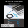 Дата кабель USB-C to USB-C 1.0m Thunderbolt 4 240W (50V/5A) 8K60Hz Gray Aluminum Alloy Vention (TAVHF)