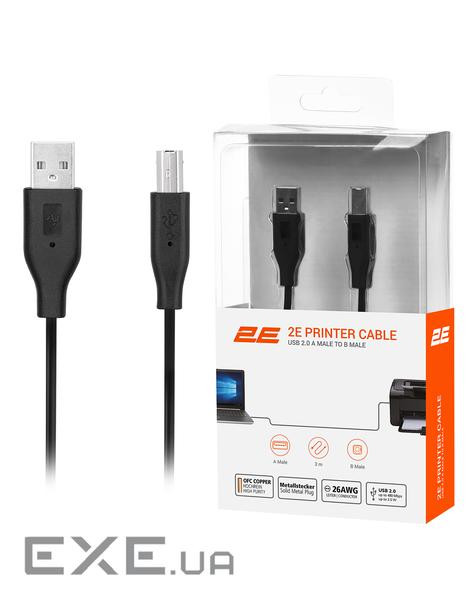 Кабель для принтера USB 2.0 AM/BM 3.0m 2E (2E-W-3169m3)