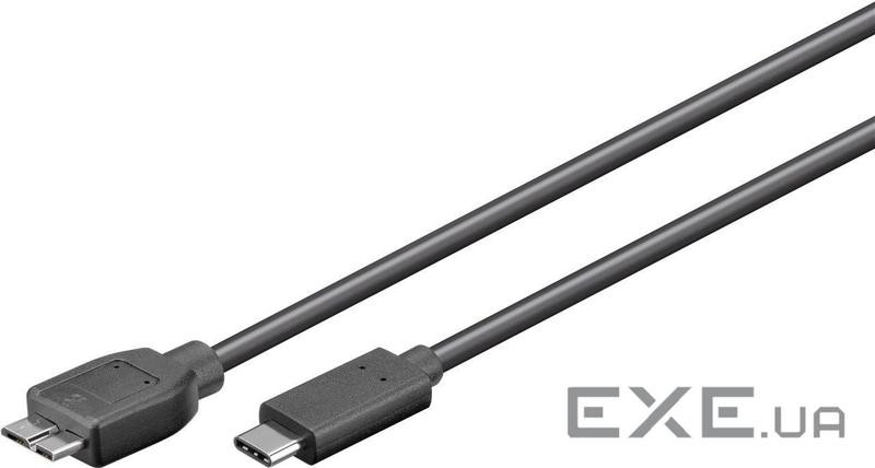 Кабель Goobay USB Type-C-3.0microB M/M 1.0m,(USB3.0) 2xShielded AWG26+28 Cu (75.06.7996-1)