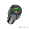Зарядний пристрій BOROFONE 1xUSB-C PD30W + 1xUSB QC3.0 48W car adapter black (6941991101175)