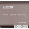 Пристрій відеозахоплення POWERPLANT HDVC5 HDMI USB2.0 4K/60Hz (CA914166)