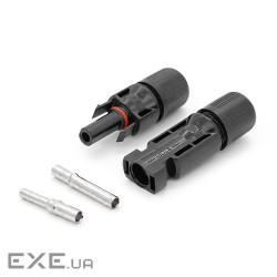 Коннектор MC4 1000V, 50A, луджений-мідний суцільний затискач, трубчастий, перетин 2 (МС4-1000V50A)