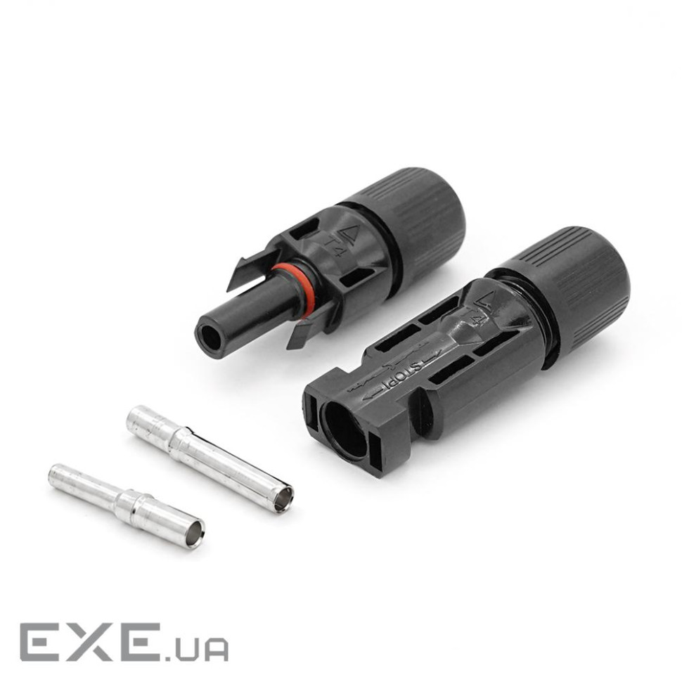 Коннектор MC4 1000V, 50A, луджений-мідний суцільний затискач, трубчастий, перетин 2 (МС4-1000V50A)