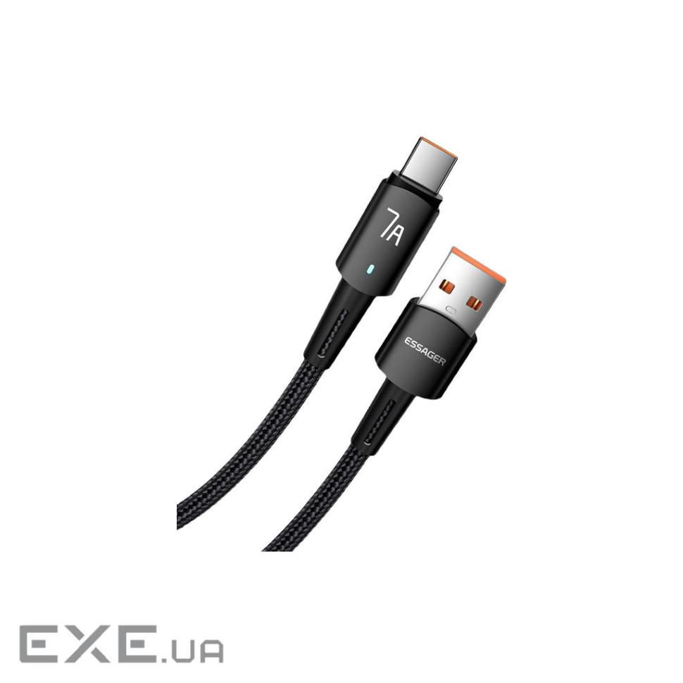Дата кабель USB 2.0 AM to USB-C 2.0m 100W black Essager (EXC7A-CGA01-P)