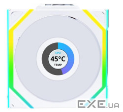 Повітряне охолодження для ПК LIAN LI UNI Fan SL WIRELESS LCD 120-1, White (G99.12SLLCD1W1W.00)