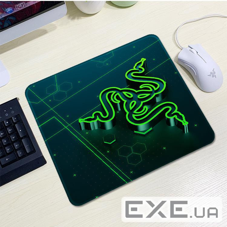 Килимок 200*240 тканинний RAZER 10, товщина 2 мм, колір Black / Green, Пакет (YT-RZ10) (YT-RZ10)