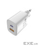 Зарядний пристрій Sigma 1xUSB-C PD33W + 1xUSB QC3.0 GaN X-power PS33-01 white (4827798527719)