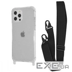 Чохол WAVE Clear Case with Strap iPhone 12 Pro Max black (57008 black)