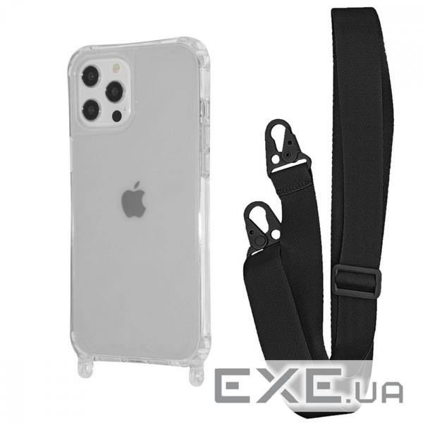 Чохол WAVE Clear Case with Strap iPhone 12 Pro Max black (57008 black)