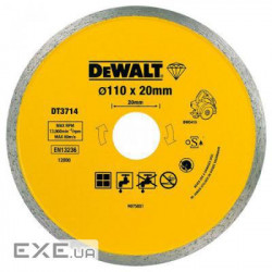 Коло відрізне DeWALT алмазне по кераміці 110х1.6х20.0мм . (DT3714)