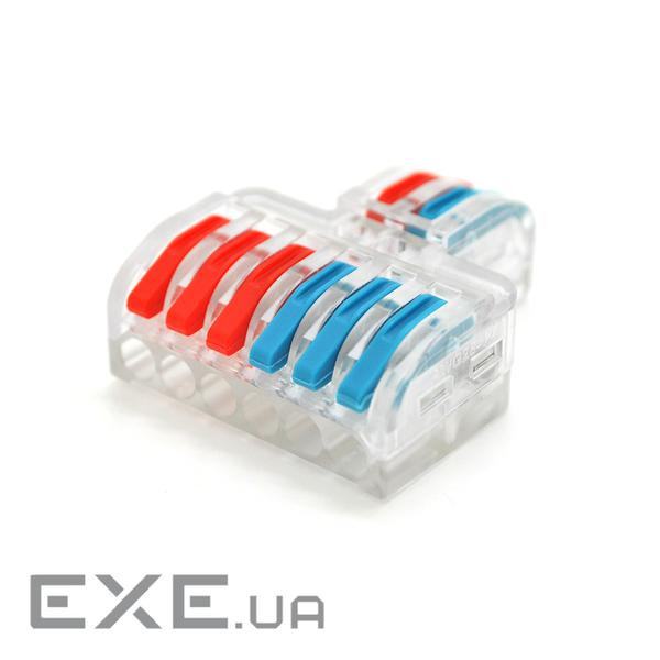 Клемна колодка з натискними затискачами 2х6-дроти LT-623 для розподільних ко (LT-623 прозора) )