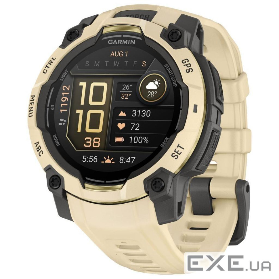 Смарт-годинник Garmin Instinct 3, 45mm, AMOLED, Citrine/Gray with Citrine Band, GPS с (010-02936-02)