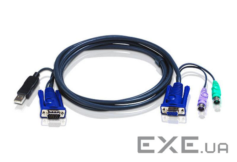 ATEN KVM Cable 2L-5502UP 1,8m Кабель KVM 1.8m 2xPS / 2