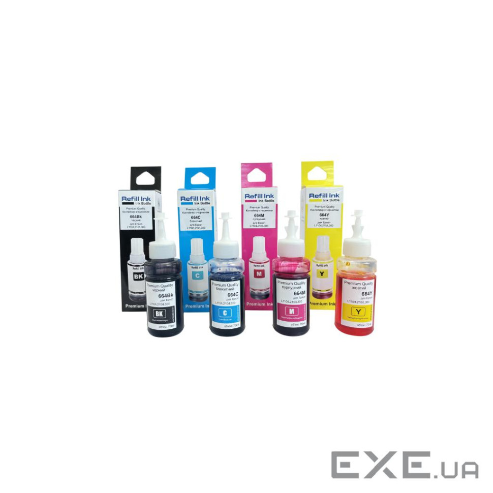 Чорнило Premium Quality Epson 664 SET 4х70ml B/C/M/Y (70264947)
