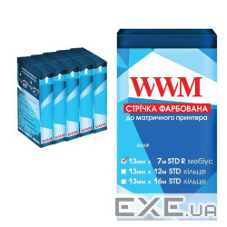 Стрічка до принтерів 13мм х 7м STD п. Purple*5шт WWM (R13.7SPR5)