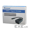 Перехідник USB-C to VGA Viewcon (TE388)