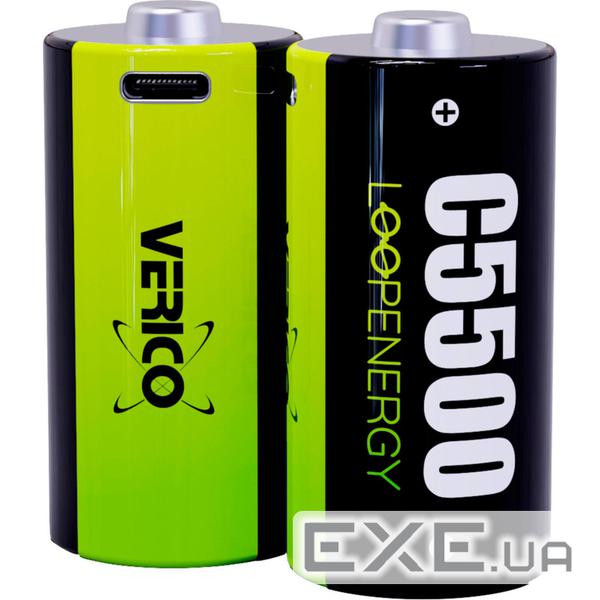 Акумулятор Verico C/R14 USB Type-C 3700mAh 1.5V Li-ion * 2 (LoopEnergy) (1BTOV-A4N0A2-NN)