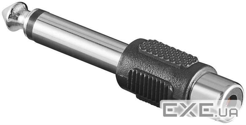 Перехідник аудіо Jack 6.3mm-RCA M/F,адаптер Mono,чорний (62.09.8151-1) (62.09.8151-1)
