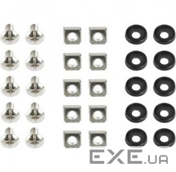 Комплект для монтажу в стійку 19'' (болт, гайка, шайба) Cablexpert 50шт (19A-FSET-02)
