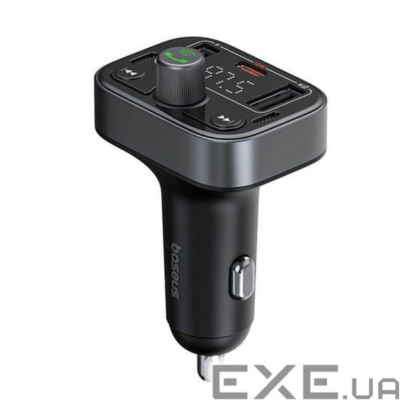 FM-трансмітер BASEUS T-typed S-09 Pro Bluetooth MP3 Car Charger Black (C10762200113-00)