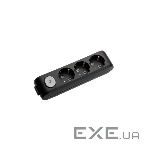Колодка для подовжувача Panasonic X-tendia 3 гнізда black WLTA04302BL-UA