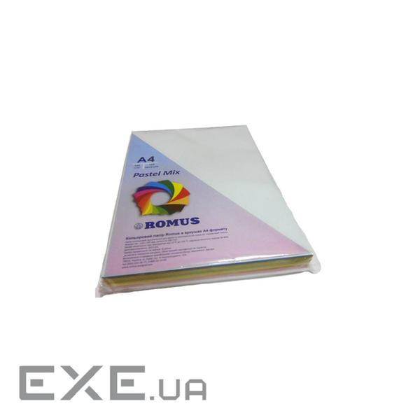 Папір Romus A4 160 г/м2 125sh, 5colors, Mix Pastel (R50881)