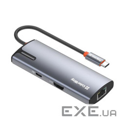Порт-реплікатор ColorWay Docking Station USB-C 6-в-1 Type C PD 100W/USB3.0х3/HDMI 4К/RJ45 (CW-HUB02)