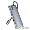 Порт-реплікатор ColorWay Docking Station USB-C 6-в-1 Type C PD 100W/USB3.0х3/HDMI 4К/RJ45 (CW-HUB02)