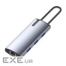 Порт-реплікатор ColorWay Docking Station USB-C 6-в-1 Type C PD 100W/USB3.0х3/HDMI 4К/RJ45 (CW-HUB02)