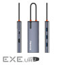 Порт-реплікатор ColorWay Docking Station USB-C 6-в-1 Type C PD 100W/USB3.0х3/HDMI 4К/RJ45 (CW-HUB02)