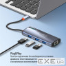 Порт-реплікатор ColorWay Docking Station USB-C 6-в-1 Type C PD 100W/USB3.0х3/HDMI 4К/RJ45 (CW-HUB02)