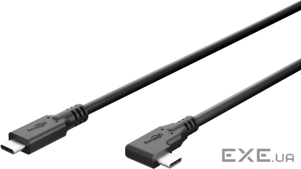 Кабель пристроїв USB Type-C M/M 2.0m,(USB4) 40Gbps 100W Power 90ё,чорний (75.07.9431-1)