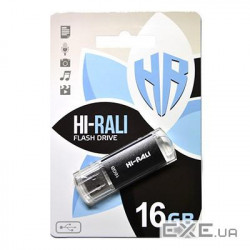 Flash drive Hi-Rali 16 GB Rocket series Black (HI-16GBVCBK)